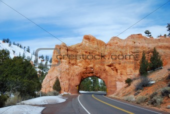 Stone gate in Bryce Canyon national park
