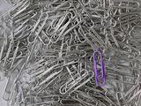 Violet and chrome paper clip