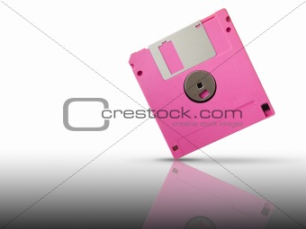 Pink floppy disk