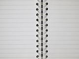 open White two page note book