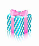 blue pink gift box icon