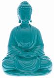 Seated Buddha in Vibrant Blue