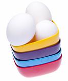 Vibrant Bowls with Eggs