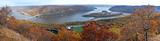 Bear Mountain Autumn panorama aerial view