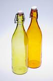 Orange and Yellow Glass Bottles