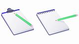 notepad notebook and pencil