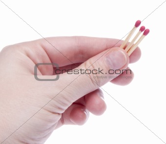 Hand Holding Matches