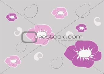 lilac-flowers-on-grey background