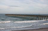 The fishing pier at Surf City, NC on Topsail Island just before dusk
