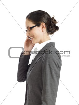 Young confident business woman speaking on phone 2