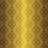 Golden floral seamless pattern