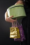 Young girl with shopping bags  