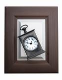 Alarm clock in a frame