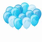 Vector Illustration of a bunch of blue balloons flying up. Eps10