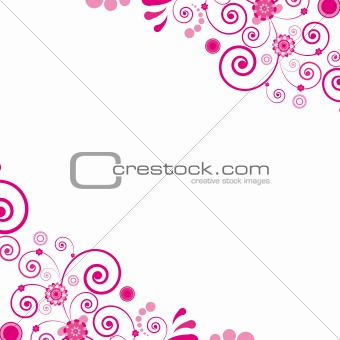 Vector. Pink flower. Floral background. To see similar, please v