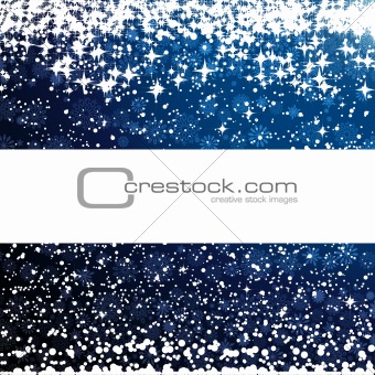 Abstract Christmas background with white snowflakes 