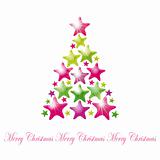 Star Christmas tree - vector