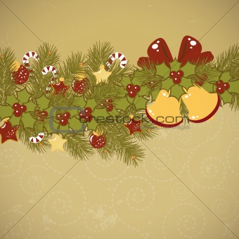 Christmas old background vector card