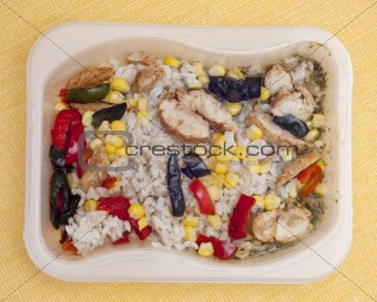 Healthy Chicken, Rice and Peppers Dinner