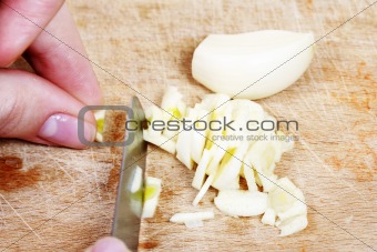 Chopping the Garlic