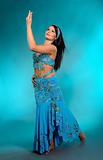 Beautiful sexy dancer woman in bellydance costume with pretty pr