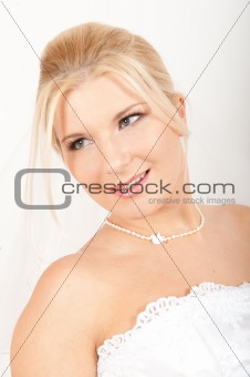 Professional wedding make-up on beautiful bride