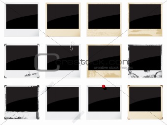 Empty instant photo frames
