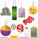 Set of vector tags