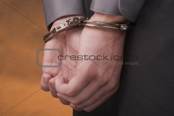 Arrested in handcuffs