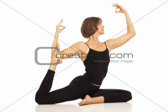 Young woman doing yoga