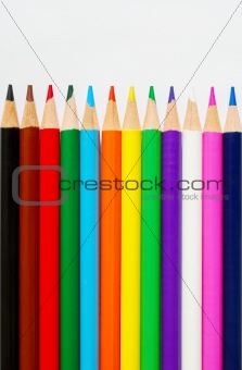 Color pencils on white paper