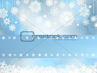 Christmas card with christmas snowflake. EPS 8