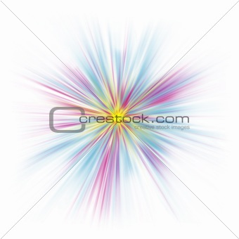 Abstract pastel starburst on white
