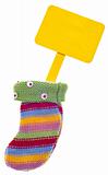 Holiday Stocking Sock with Blank Sign for Message