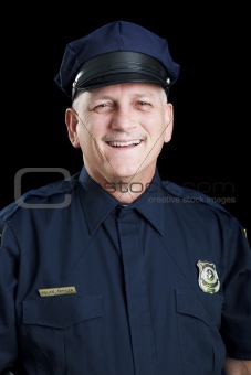 Friendly Policeman on Black