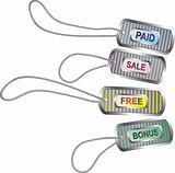 Set of metal tags for best sales