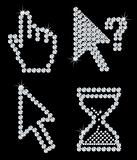 Set cursors, internet icon's of diamonds. Vector
