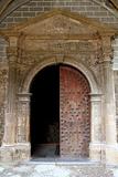 Anso Romanesque door arch in church Pyrenees