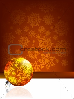 Elegant christmas background with baubles. EPS 8