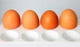 Four isolated eggs