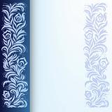 abstract background with floral ornament on blue