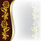 abstract background with floral ornament on brown