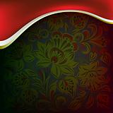 abstract background with floral ornament on dark
