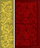 abstract background with gold floral ornament