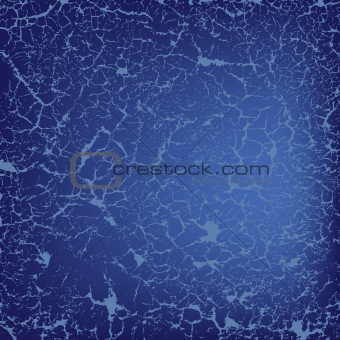 Texture of cracked blue background