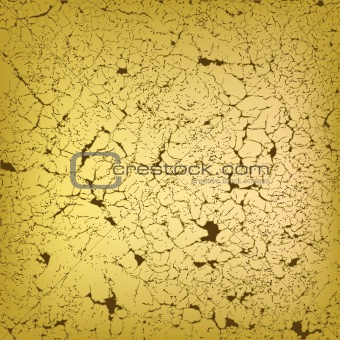 Texture of cracked yellow background