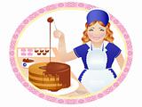 Woman pastry-cook