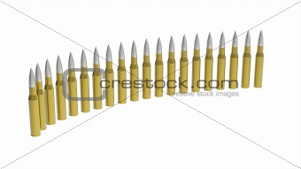 Bullets in a line