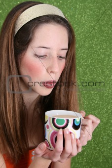 Tea Drinking Teen