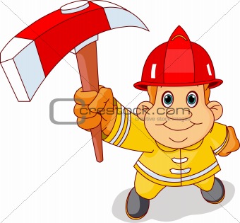 Firemen with the ax